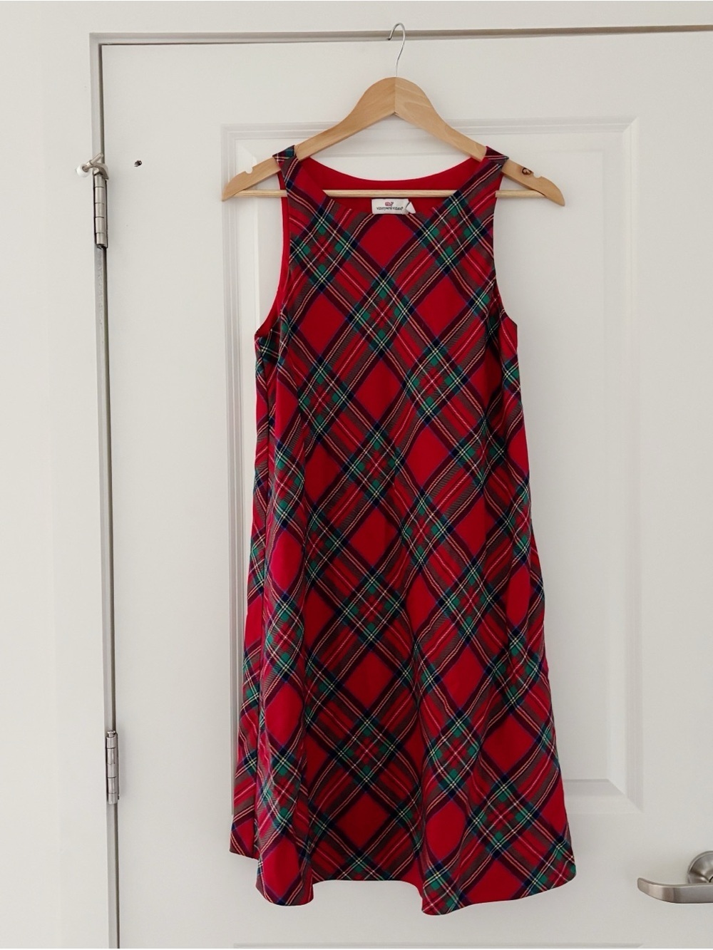NWT Vineyard Vines Wool Jolly Plaid Shift Dress Holiday Preppy Classic 8